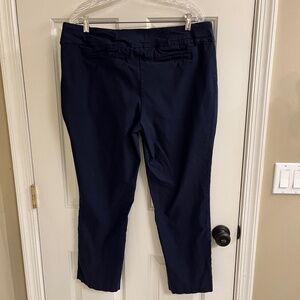 Hilary Radley Navy Blue Pull On Pants Size 16